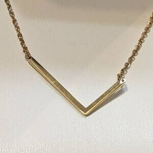 Savvy Cie Initial L 14kT Gold Plated Stainless Steel Chain Necklace NWT